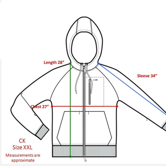 Calvin Klein Jeans Men's Full Zip Hooded Windbreaker Jacket Black 2490 0029 010 - Picture 16 of 16